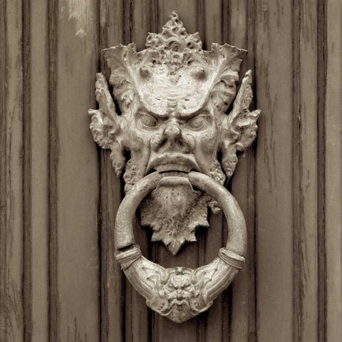 La Porta Soprammobile - 1 White Modern Wood Framed Art Print with Double Matting by Blaustein, Alan