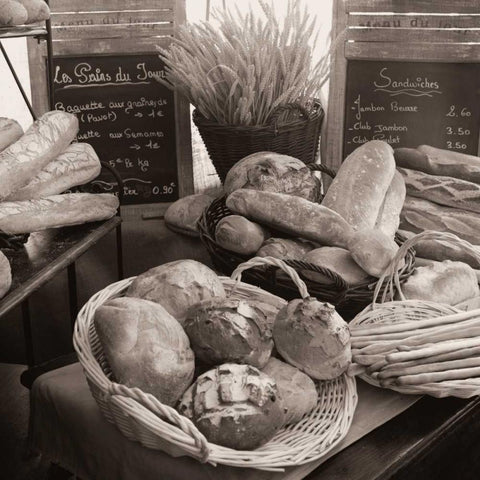 Les Pains No. 2 White Modern Wood Framed Art Print by Blaustein, Alan