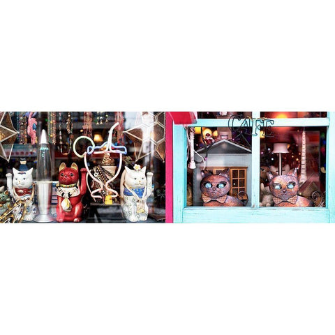 Nagano Cafe 13 Black Modern Wood Framed Art Print with Double Matting by Blaustein, Alan