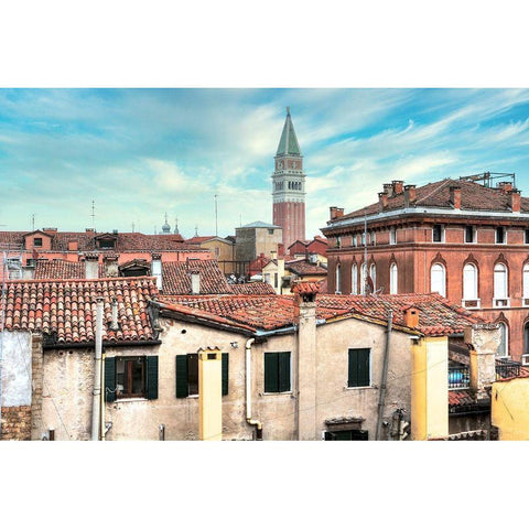 Campanile Vista #4 Black Modern Wood Framed Art Print with Double Matting by Blaustein, Alan