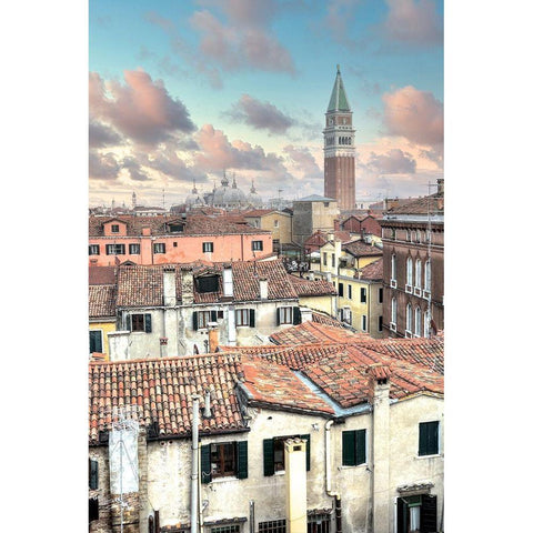 Campanile Vista #2 Black Modern Wood Framed Art Print with Double Matting by Blaustein, Alan