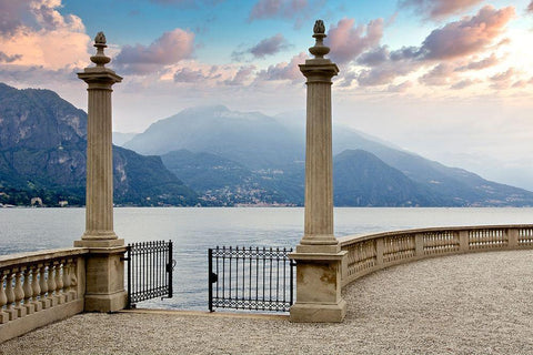 Villa Giardino Porta #3 Black Ornate Wood Framed Art Print with Double Matting by Blaustein, Alan