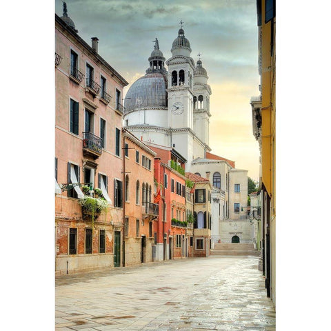 Santa della Maria Salute #1 White Modern Wood Framed Art Print by Blaustein, Alan
