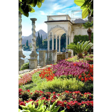 Giardino sul Lago #4 Black Modern Wood Framed Art Print with Double Matting by Blaustein, Alan
