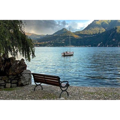 Lago Banco #1 Gold Ornate Wood Framed Art Print with Double Matting by Blaustein, Alan