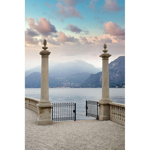 Villa Giardino #8 Gold Ornate Wood Framed Art Print with Double Matting by Blaustein, Alan