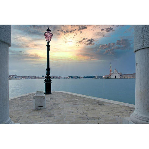 Gran Canale Sunrise #1 Black Modern Wood Framed Art Print by Blaustein, Alan