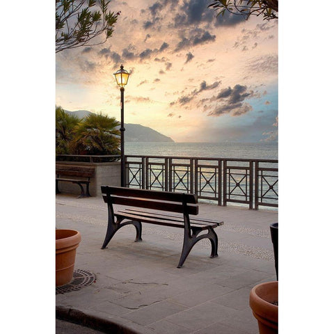 Monterosso Sunrise #1 Gold Ornate Wood Framed Art Print with Double Matting by Blaustein, Alan