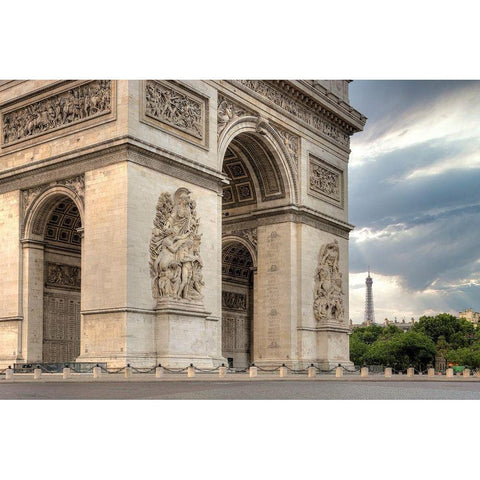 Paris Cityscape I Gold Ornate Wood Framed Art Print with Double Matting by Blaustein, Alan