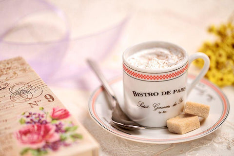 Paris Bistro No. 4 Black Ornate Wood Framed Art Print with Double Matting by Blaustein, Alan