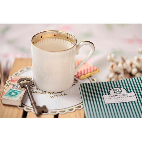 Caffe Roma No. 2 Black Modern Wood Framed Art Print with Double Matting by Blaustein, Alan