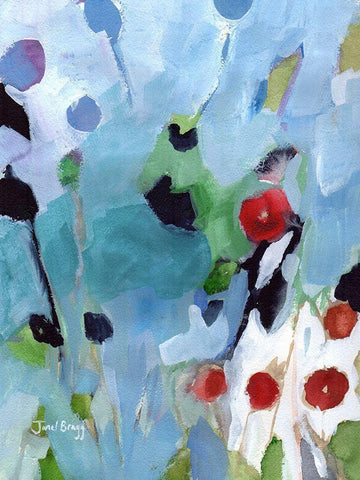 Rose Hips at Christmas White Modern Wood Framed Art Print with Double Matting by Bragg, Janel