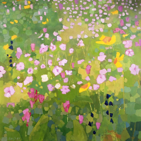 Wasatch Wildflowers Black Modern Wood Framed Art Print by Becker, Anne