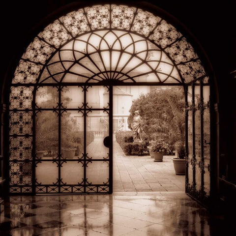 Venezia Italia Black Modern Wood Framed Art Print with Double Matting by Blaustein, Alan