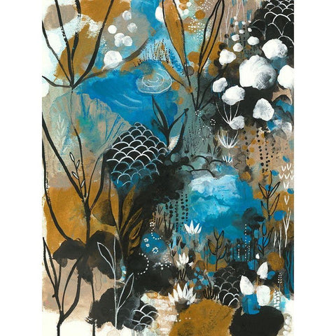 January Song White Modern Wood Framed Art Print by Capri, Corina