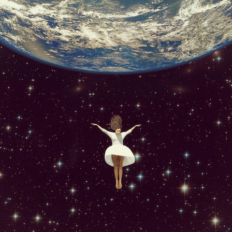 Let It All Go White Modern Wood Framed Art Print by Flores, Paula Belle