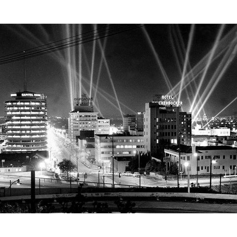 Hollywood Premiere of the Cinerama Dome 1963 Gold Ornate Wood Framed Art Print with Double Matting by Unknown
