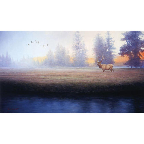 Morning Splendor Gold Ornate Wood Framed Art Print with Double Matting by Manocchia, Adriano
