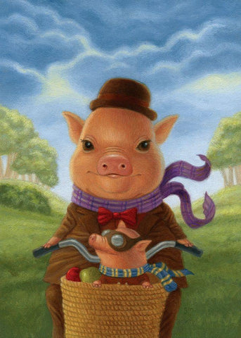 Cadwallader’s Fine Day Out White Modern Wood Framed Art Print with Double Matting by Matarazzo, Gina