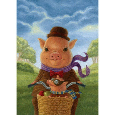 Cadwallader’s Fine Day Out Black Modern Wood Framed Art Print by Matarazzo, Gina