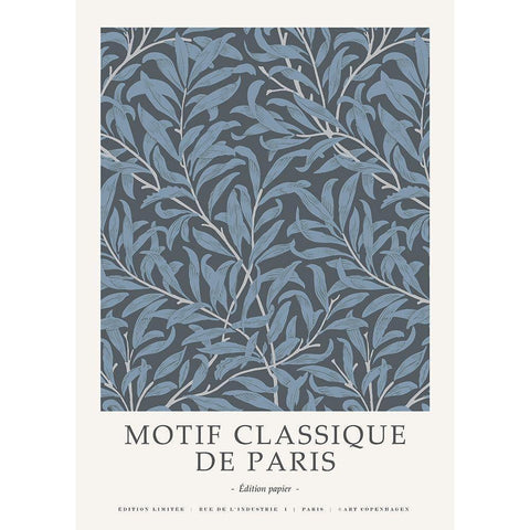 Motif Classique 4 Black Modern Wood Framed Art Print by Design Fabrikken
