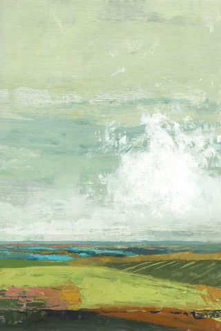 Farmland White Modern Wood Framed Art Print with Double Matting by Nicoll, Suzanne