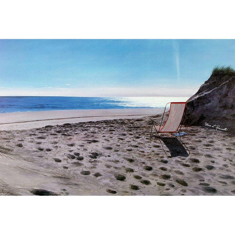 Summer Place Black Modern Wood Framed Art Print with Double Matting by Romanello, Diane