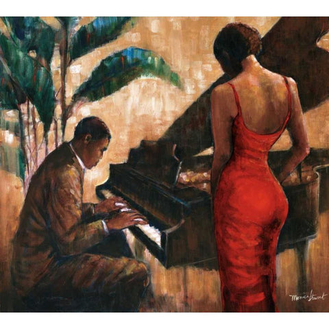 Enchanting Keys Gold Ornate Wood Framed Art Print with Double Matting by Stewart, Monica