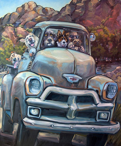 Go Time Black Ornate Wood Framed Art Print with Double Matting by Townsend, CR