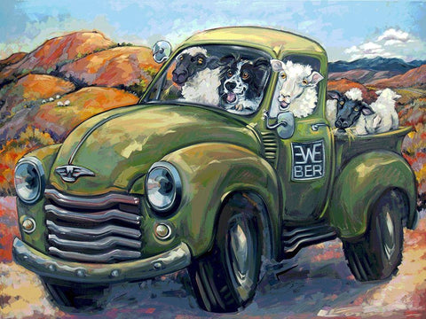 EweBer White Modern Wood Framed Art Print with Double Matting by Townsend, CR