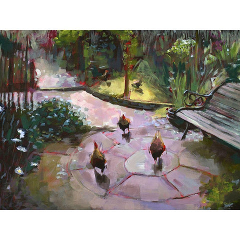 The Secret Garden White Modern Wood Framed Art Print by Timmerman, Lisa