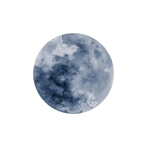 Blue Moon Black Modern Wood Framed Art Print by Wong, Brandon