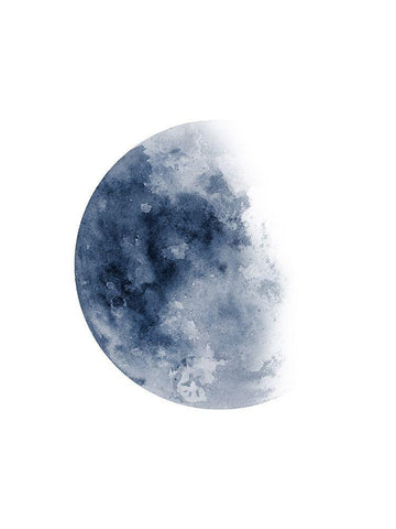 Blue Moon Waning No. 1 Black Ornate Wood Framed Art Print with Double Matting by Wong, Brandon