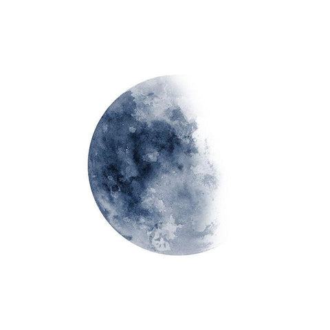 Blue Moon Waning No. 1 Black Modern Wood Framed Art Print by Wong, Brandon