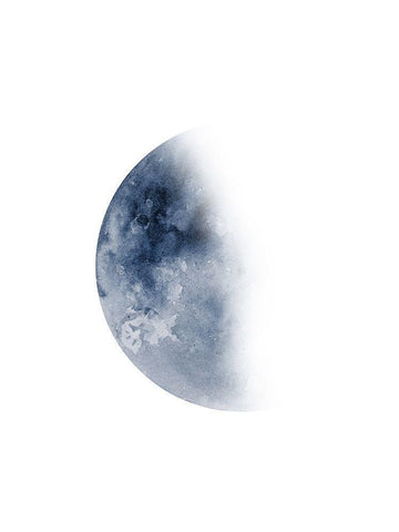 Blue Moon Waning No. 2 Black Ornate Wood Framed Art Print with Double Matting by Wong, Brandon