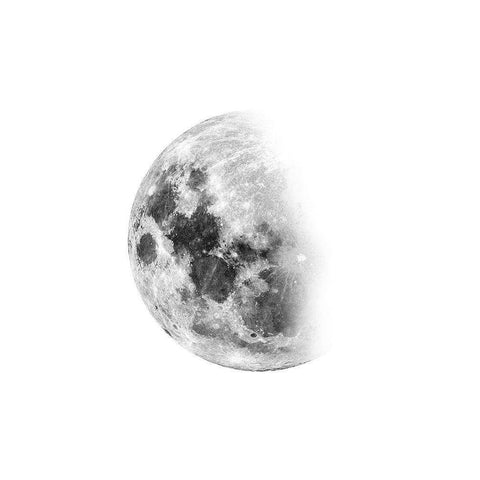 Moon Waning No. 1 Black Modern Wood Framed Art Print by Wong, Brandon