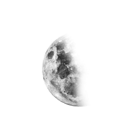 Moon Waning No. 2 Black Modern Wood Framed Art Print by Wong, Brandon