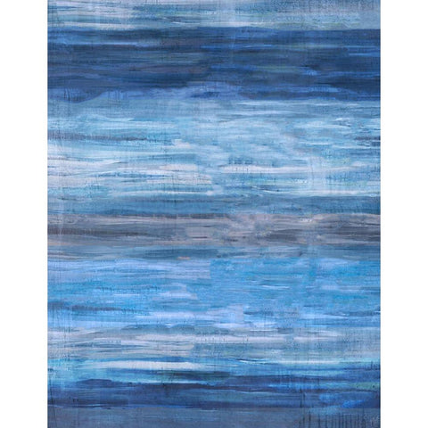 Indigo Dreams White Modern Wood Framed Art Print by Wiley, Marta