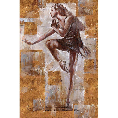 Jazz Dancer No. 1 Black Modern Wood Framed Art Print by Wiley, Marta