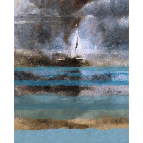 Storm Black Modern Wood Framed Art Print with Double Matting by Wiley, Marta