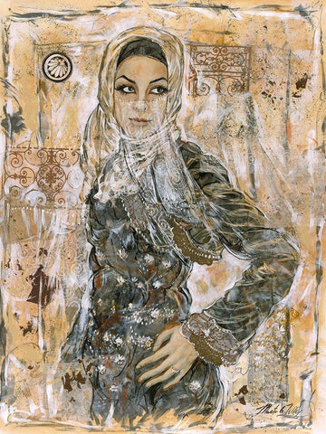 Dubai Beauty No. 2 White Modern Wood Framed Art Print with Double Matting by Wiley, Marta