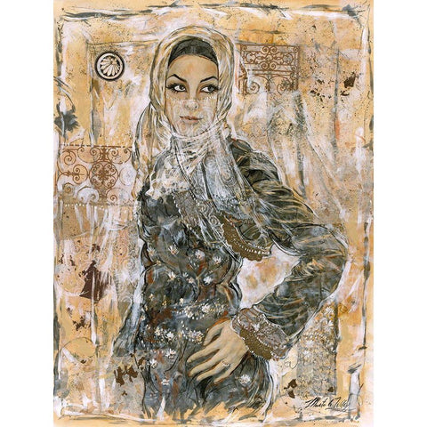 Dubai Beauty No. 2 Black Modern Wood Framed Art Print by Wiley, Marta