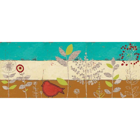 Le Jardin Press Panel III Black Modern Wood Framed Art Print by Pinto, Patricia