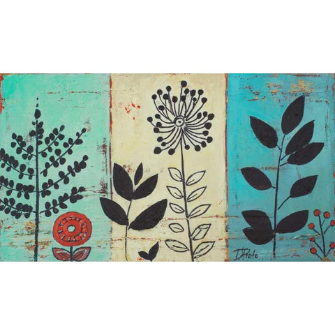 Le Jardin I Black Modern Wood Framed Art Print by Pinto, Patricia
