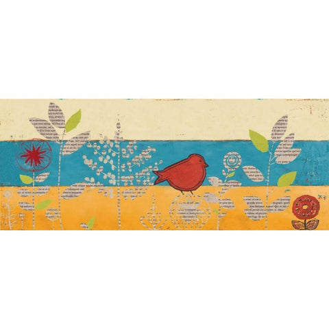 Le Jardin Press Panel II Black Modern Wood Framed Art Print by Pinto, Patricia
