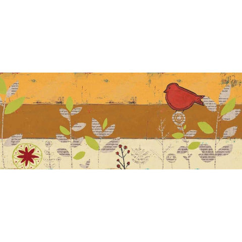 Le Jardin Press Panel IV Black Modern Wood Framed Art Print by Pinto, Patricia