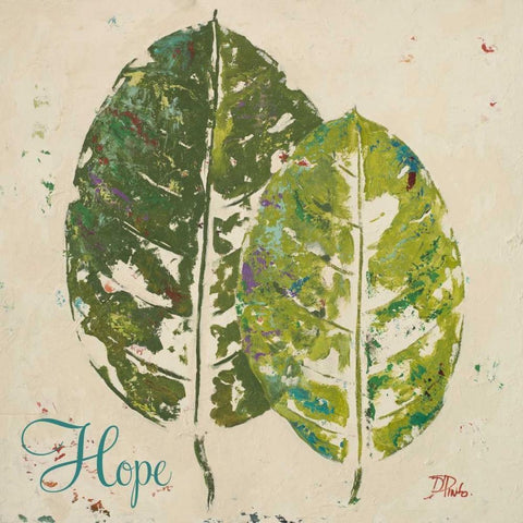Green Love and Hope II Gold Ornate Wood Framed Art Print with Double Matting by Pinto, Patricia