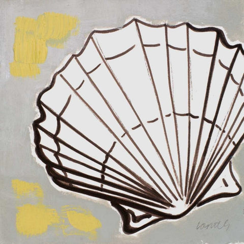 Modern Shell I White Modern Wood Framed Art Print by Loreth, Lanie