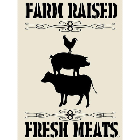 Farm Raised Black Modern Wood Framed Art Print by Metz, Andi