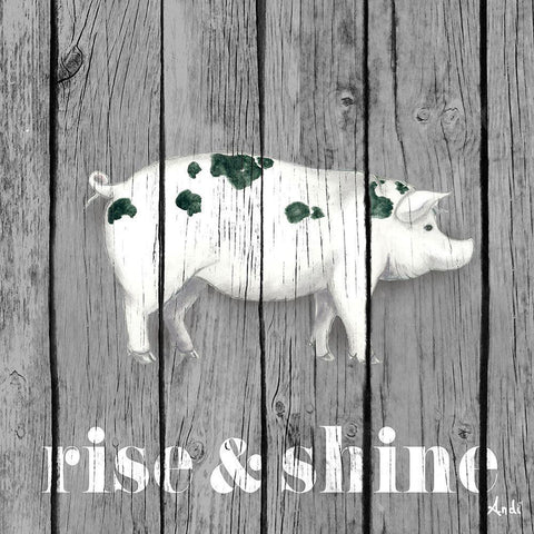 Wood Farm Grey II Black Ornate Wood Framed Art Print with Double Matting by Metz, Andi